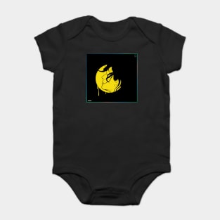 Girl in black and Yellow Baby Bodysuit